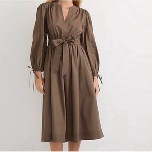 J. Crew V-neck Dress w pockets midi dress